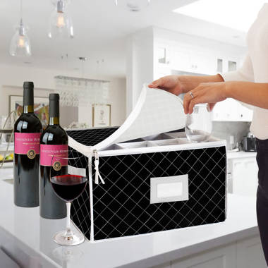 Wine glass outlet storage case